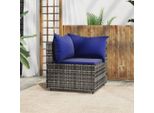 Divano Da Giardino Angolare Con Cuscini In Poly Rattan Grigio - Divani Da Giardino CC6838115 1Pacco