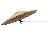 Costway Ombrellone Da Giardino 250 Cm Ombrellone Pieghevole Inclinazione E Altezza Regolabile Beige
