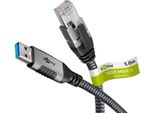 Goobay 70499 Cavo Con Cambio Di Genere Usb A RJ-45 Nero, Argento