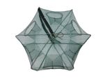 6 Fori Automatico Pesca Rete Gamberetti Gabbia Nylon Pieghevole Granchio Pesce Trappola Cast