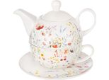 Teiera In Porcellana Maki Con Tazza, 3 Pezzi