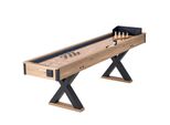 Tavolo Da Shuffleboard Vevor, Shuffleboard Da 9 Piedi Per La Sala Giochi Della Famiglia, Set Da Gioco Combinato Shuffleboard E Bowling 2 In 1, Con Campo Da Gioco Antigraffio, Gambe, 8 Dischi, Set Da Bowling, Cera E Spazzola Da Tavolo