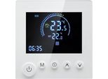 Termostato A Parete Intelligente Programmabile - Sensore Ntc, Display Lcd, Pulsante A Sfioramento, Regolatore Di Temperatura Digitale Per Riscaldamento Elettrico A Pavimento