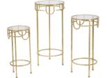 Set Porta Tv Furnlux Oro 33Cm (3 Pezzi) / Colore Principale: Oro / Dimensioni: 33 X 70 X 33 Cm