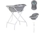 Chipolino Supporto Per Vasca Da Bagno Noemi Pieghevole, Scarico, Vani Portaoggetti, Dalla Nascita Grigio