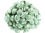 Rosen Aperto 25 Mm 25 Pezzi Carta Gelso Scrapbooking Fiori Verde Chiaro Pastello
