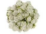 Rosen Aperto 25 Mm 50 Pezzi Scrapbooking Fiori Di Carta Di Gelso Colore Crema