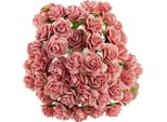 Rosen Aperto 20 Mm 50Pcs Scrapbooking Fiori Di Carta Di Gelso Colore Salmone