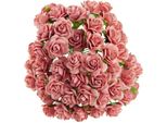 Rosen Aperto 25 Mm 25 Pezzi Scrapbooking Fiori Di Carta Di Gelso Colore Salmone