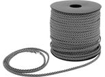50 M, Spessore 4 Mm, Paracord A 7 Fili, Corda Di Salvataggio, Corda Per Tenda, Corda Da Campeggio, Braccialetto Da Esterno, Argento Nero