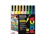 Pennarelli Acrilici Uni Posca 3M, 8 Pezzi Tonalità Primavera