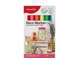 Marcatore Acrilico Monami 463 Xf, 6 Pezzi Fluorescenti