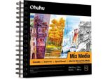 Sketchbook Ohuhu Mix Media 225X210Mm, 62 Fogli
