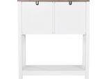 Mobile Bar Succebuy Con 3 Livelli E Ante Magnetiche In Marrone/Bianco