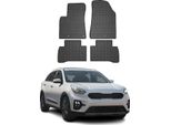 2016-2021 Kia Niro Tappetini In Gomma Nera 4 Pz