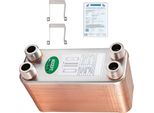 Scambiatore Di Calore Succebuy, Connessioni 3/4" Mnpt, Scambiatore Di Calore A Piastre 40 In Acciaio Inox 316L Saldobrasato, Scambiatore A Piastre Per Riscaldamento Idronico"