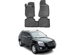 2004-2010 Kia Sportage Tappetini Tpe Nero 4 Pezzi