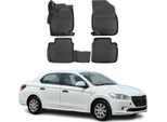 2012-2021 Peugeot 301 Tappetini Tpe Nero 4 Pezzi