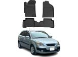 2005-2011 Kia Rio Tappetini Tpe Nero 4 Pz