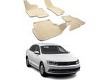 2011-2018 Vw Jetta Tappetini Tpe Beige 4 Pz