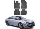 2018-2025 Peugeot 508 Tappetini In Gomma Nero 4 Pz