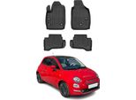 2013-2019 Fiat 500 Tappetini Tpe Nero 4 Pz
