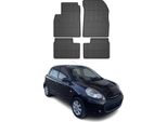 2010-2016 Nissan Micra K13 Tappetini In Gomma Nera 4 Pezzi