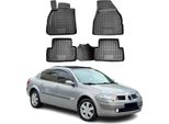 2002-2009 Renault Megane Tappetini Tpe Nero 4 Pz