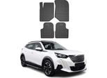 2019-2025 Peugeot 2008 Tappetini In Gomma Nero 4 Pz