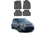 2014-2021 Kia Soul Ev 5 Porte Tappetini Tpe Nero 4 Pezzi