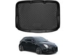 Tappetino Per Bagagliaio Per Alfa Romeo Mito 2008-2018 In Gomma Tpe Nero