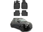2020-2025 Fiat 500E Tappetini Tpe Nero 4 Pz