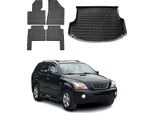 Set Di Tappetini E Fodere Per Il Bagagliaio Per Kia Sorento 2009-2015 In Gomma Tpe Nero 5X