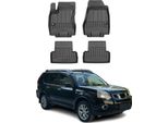 2008-2013 Nissan X-Trail Tappetini Tpe Nero 4 Pz