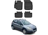 2005-2014 Fiat Sedici Tappetini Tpe Nero 4 Pz