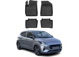 2019-2025 Hyundai I10 Tappetini Tpe Nero 4 Pezzi