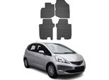 2007-2014 Honda Jazz Tappetini In Gomma Nero 4 Pz