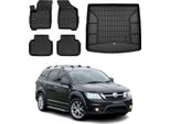 Set Di Tappetini E Fodere Per Bagagliaio Omac Per Fiat Freemont 2011-2015 In Gomma 5X
