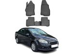 2007-2021 Fiat Linea Tappetini Tpe Nero 4 Pz