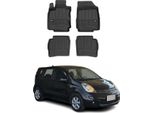2006-2012 Nissan Note Tappetini Tpe Nero 4 Pz