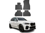 2018-2025 Bmw X5 G05 Tappetini In Gomma Nera 4 Pezzi