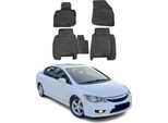 2005-2011 Honda Civic Tappetini Tpe Nero 4 Pz