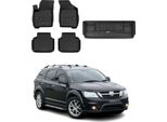 Set Di Tappetini E Fodere Per Bagagliaio Omac Per Fiat Freemont 2011-2015 In Gomma Tpe 5X