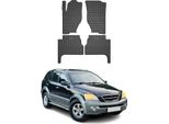 2002-2009 Kia Sorento Tappetini In Gomma Nera 4 Pezzi