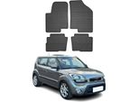 2009-2013 Kia Soul Tappetini In Gomma Nera 4 Pz