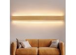 Zmh Led Lampada Da Parete Per Interni In Legno 100 Cm 36W Moderna Lampada Da Corridoio Parete Su E Giù Luce Indiretta 3000K Bianco Caldo 5000Lm Illuminazione Da Parete Per Soggiorno Camera Da Letto Corridoio Scala