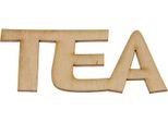 Insegna In Legno Tea 3,5 X 9 Cm Decoro