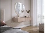 Comodino Sospeso Con Due Cassetti, Frontale Liscio - Colore: Marrone Caramello, 100 X 40 X 16 Cm