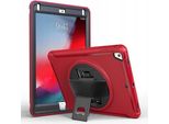 Custodia Per Ipad Air 2/Air 1/Pro 9,7" Con Supporto Girevole Rosso"