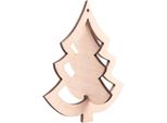 Ciondolo Albero Di Natale In Legno Decorazione Albero Di Natale 3D 9 Cm